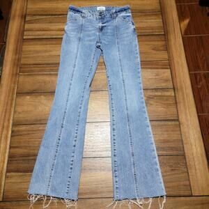 RSQ Girls Low Rise Flare Denim Jeans w/ Raw Hem - Size 12